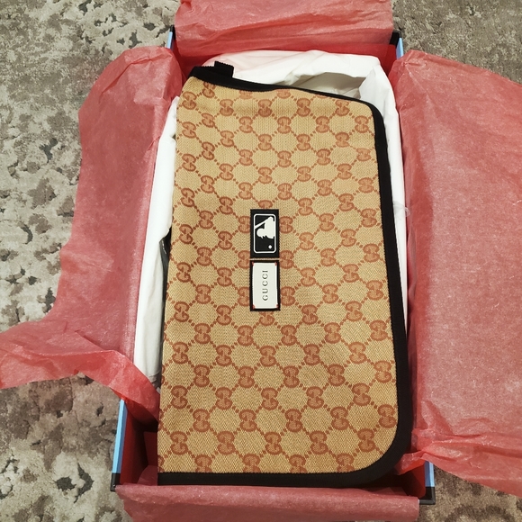 Gucci x NY Yankees Leather Slides Slippers Mules 35 - Picture 6 of 8